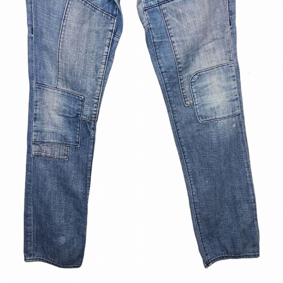 Y2K Vintage True Religion Women's 27 Billy Denim Patchwork Straight Leg Jeans - Picture 6 of 15